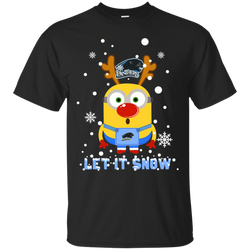 Minion Eastern Illinois Panthers Ugly Christmas Sweaters Let It Snow Cotton T-Shirt - The White Eagles