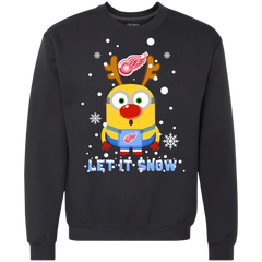 Minion Detroit Red Wings Ugly Christmas Sweaters Let It Snow Sweatshirt - The White Eagles