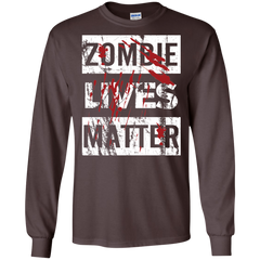 Zombie Lives Matter Tshirt LS Cotton T-Shirt - The White Eagles