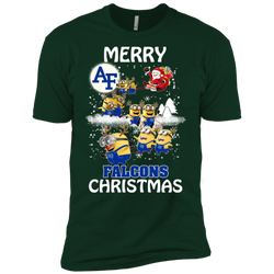 Air Force Falcons Ugly Christmas Sweaters Minions Santa Claus Merry Christmas Hoodies Sweatshirts Men's Sleeve Shirt - The White Eagles