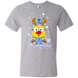 Minion Central Connecticut State Blue Devils Ugly Christmas Sweaters Let It Snow Men's V-Neck T-Shirt - The White Eagles