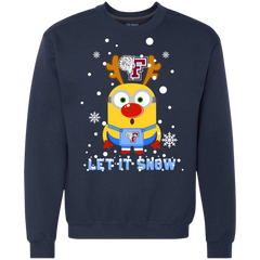 Minion Fordham Rams Ugly Christmas Sweaters Let It Snow Sweatshirt - The White Eagles