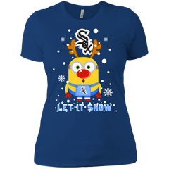 Minion Chicago White Sox  Ugly Christmas Sweaters Let It Snow Ladies' Shirt - The White Eagles