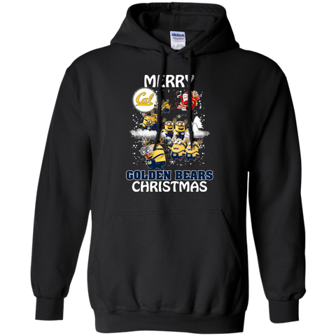 California Golden Bears Ugly Christmas Sweaters Minions Santa Claus Merry Christmas Hoodie - The White Eagles