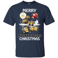 Appalachian State Mountaineers T Shirts Minions Santa Claus Merry Christmas Cotton T-Shirt - The White Eagles