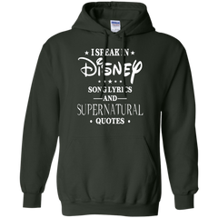 I Speak In Disney Song Lyrics And Supernatural Quotes Shirt Hoodie - The White Eagles