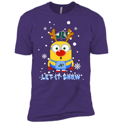 Minion Jacksonville Dolphins Ugly Christmas Sweaters Let It Snow Men's Sleeve Shirt - The White Eagles