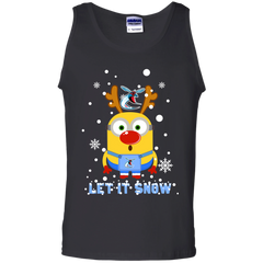 Minion Delaware State Hornets Ugly Christmas Sweaters Let It Snow Tank Top - The White Eagles