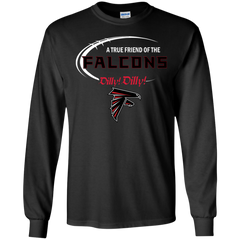 Dilly Dilly Atlanta Falcons A True Friend Of The Falcons LS Cotton T-Shirt - The White Eagles