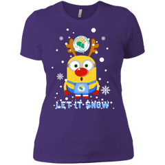 Minion Norfolk State Spartans Ugly Christmas Sweaters Let It Snow Ladies' Shirt - The White Eagles