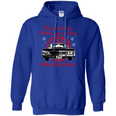 Deck The Halls With Salt And Iron Impala Lalalalalalala Supernatural Ugly Christmas Sweater Hoodie - The White Eagles