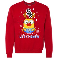 Minion Chicago White Sox  Ugly Christmas Sweaters Let It Snow Sweatshirt - The White Eagles