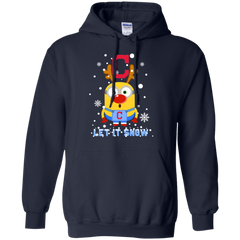 Minion Cleveland Indians  Ugly Christmas Sweaters Let It Snow Hoodie - The White Eagles