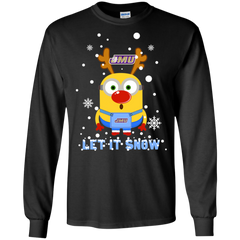 Minion James Madison Dukes Ugly Christmas Sweaters Let It Snow LS Cotton T-Shirt - The White Eagles