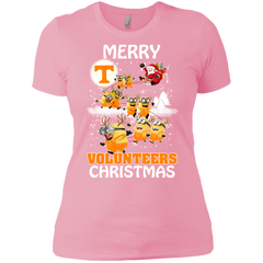 Tennessee Volunteers Ugly Christmas Sweaters Minions Santa Claus Merry Christmas Ladies' Shirt - The White Eagles
