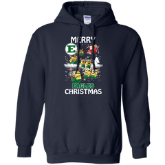 Eastern Michigan Eagles Ugly Christmas Sweaters Minions Santa Claus Merry Christmas Hoodie - The White Eagles