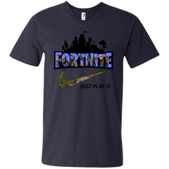 Fortnite Just Play It Nike Logo Men's V-Neck T-Shirt - The White Eagles