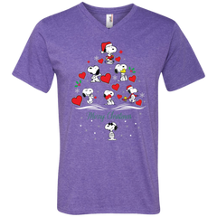 Snoopy Merry Christmas The Peanuts Movie Men's V-Neck T-Shirt - The White Eagles