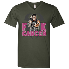 Roman Reigns Fuck Cancer Breast Cancer Awareness Men's V-Neck T-Shirt - The White Eagles