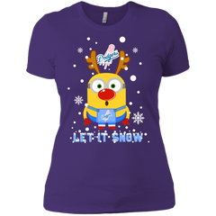 Minion Los Angeles Dodgers  Ugly Christmas Sweaters Let It Snow Ladies' Shirt - The White Eagles