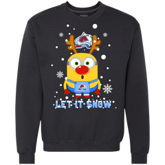 Minion Colorado Avalanche Ugly Christmas Sweaters Let It Snow Sweatshirt - The White Eagles