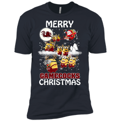 South Carolina Gamecocks Ugly Christmas Sweaters Minions Santa Claus Men's Sleeve Shirt - The White Eagles