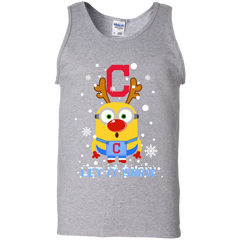 Minion Cleveland Indians  Ugly Christmas Sweaters Let It Snow Tank Top - The White Eagles