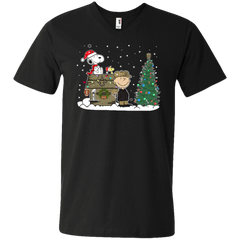 New Orleans Saints Snoopy The Peanuts Ugly Christmas Sweater  Super Bowl Men's V-Neck T-Shirt - The White Eagles