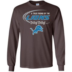 Dilly Dilly Lions A True Friend Of The Lions LS Cotton T-Shirt - The White Eagles