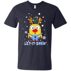 Minion Coastal Carolina Chanticleers Ugly Christmas Sweaters Let It Snow Men's V-Neck T-Shirt - The White Eagles
