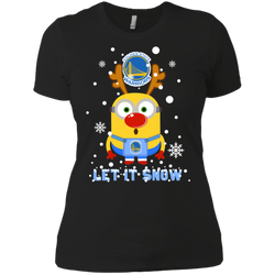Minion Golden State Warriors Ugly Christmas Sweaters Let It Snow Ladies' Shirt - The White Eagles