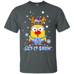 Minion Alcorn State Braves Ugly Christmas Sweaters Let It Snow Cotton T-Shirt - The White Eagles