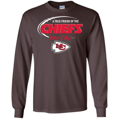 Dilly Dilly Kansas City Chiefs A True Friend Of The Chiefs LS Cotton T-Shirt - The White Eagles