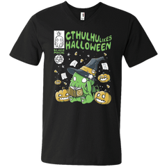 Cthulhu Likes Halloween Shirt Men's V-Neck T-Shirt - The White Eagles