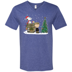New Orleans Saints Snoopy The Peanuts Ugly Christmas Sweater  Super Bowl Men's V-Neck T-Shirt - The White Eagles