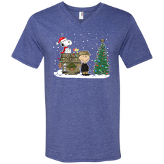 New Orleans Saints Snoopy The Peanuts Ugly Christmas Sweater  Super Bowl Men's V-Neck T-Shirt - The White Eagles