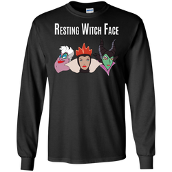 Maleficent Disney Shirt. Resting Witch Face Halloween Shirt LS Cotton T-Shirt - The White Eagles