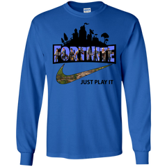 Fortnite Just Play It Nike Logo LS Cotton T-Shirt - The White Eagles