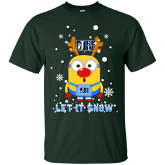 Minion Jackson State Tigers Ugly Christmas Sweaters Let It Snow Cotton T-Shirt - The White Eagles