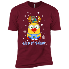 Minion Delaware Fightin_ Blue Hens Ugly Christmas Sweaters Let It Snow Men's Sleeve Shirt - The White Eagles