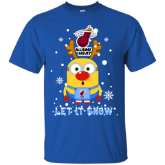 Minion Miami Heat Ugly Christmas Sweaters Let It Snow Cotton T-Shirt - The White Eagles