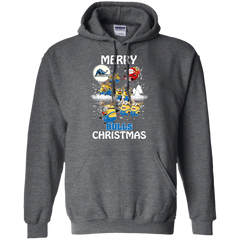 Buffalo Bulls Ugly Christmas Sweaters Minions Santa Claus Merry Christmas Hoodie - The White Eagles