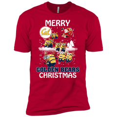 California Golden Bears Ugly Christmas Sweaters Minions Santa Claus Merry Christmas Men's Sleeve Shirt - The White Eagles