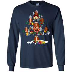 Christmas Is Coming Football Santa Claus Ugly Christmas Sweater LS Cotton T-Shirt - The White Eagles