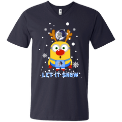 Minion Holy Cross Crusaders Ugly Christmas Sweaters Let It Snow Men's V-Neck T-Shirt - The White Eagles