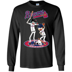 Atlanta Braves Baseball Rick And Morty LS Cotton T-Shirt - The White Eagles