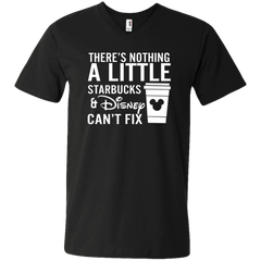 There's Nothing A Little Starbucks & Disney Can't Fix Shirt Men's V-Neck T-Shirt - The White Eagles