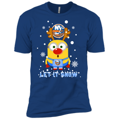 Minion New York Islanders Ugly Christmas Sweaters Let It Snow Men's Sleeve Shirt - The White Eagles
