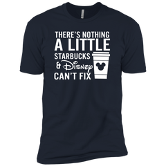 There's Nothing A Little Starbucks & Disney Can't Fix Shirt Men's Sleeve Shirt - The White Eagles