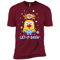 Minion Los Angeles Lakers Ugly Christmas Sweaters Let It Snow Men's Sleeve Shirt - The White Eagles